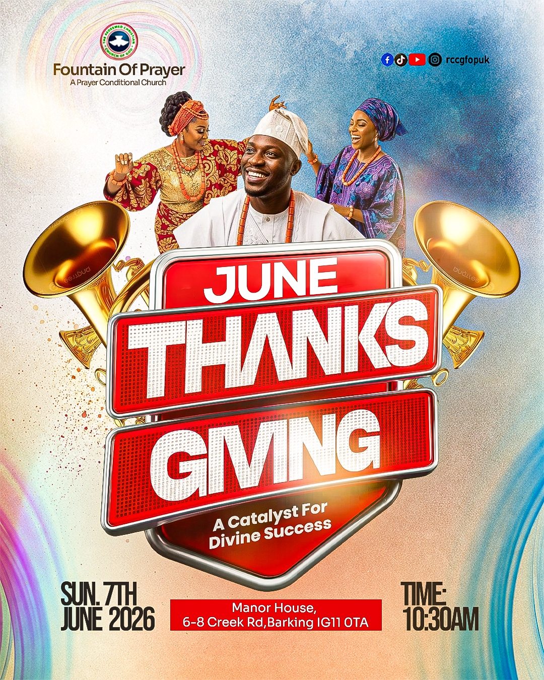 June Thanksgiving — A Catalyst for Divine Success flier